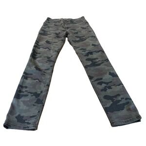 Hudson‎ Jeans Barbara High Waist Super Skinny Green Camo Womens Size 29
